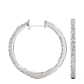 1 - 4 ct. Minimalist Lab-Grown Diamond Hoops - Side View - Vowmira lab-grown diamond jewelry