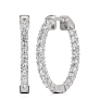 Classic Inside-Out Lab-Grown Diamond Hoops - Side View