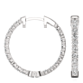 Classic Inside-Out Lab-Grown Diamond Hoops - Side View