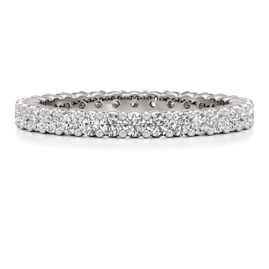 1 - 5 1/4 ct. Round Shared Prong Eternity Lab-Grown Diamond Band - Main View - Vowmira lab-grown diamond jewelry