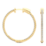 1 - 5 ct. Minimalist V Edge Inside Out Lab-Grown Diamond Hoops - Side View - Vowmira lab-grown diamond jewelry