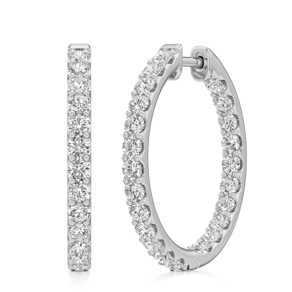 Caprice Inside Out Lab-Grown Diamond Hoops - Main View