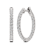 Gisele Inside Out Lab-Grown Diamond Hoops - Side View - Vowmira lab-grown diamond jewelry