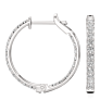 Gisele Inside Out Lab-Grown Diamond Hoops - Side View - Vowmira lab-grown diamond jewelry