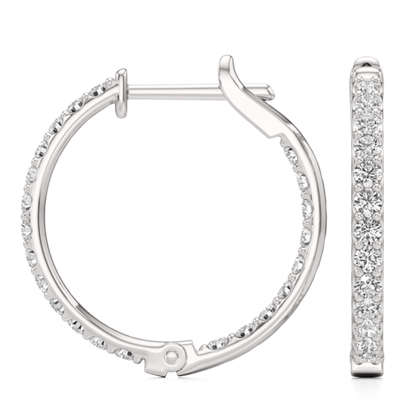 Gisele Inside Out Lab-Grown Diamond Hoops - Side View