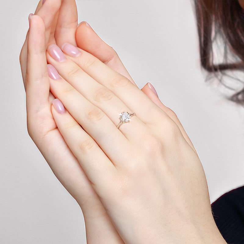 Star of Promise · 1 Carat Lab-Grown Diamond Promise Ring · Adjustable 925 Sterling Silver - View 6 - Vowmira lab-grown diamond jewelry