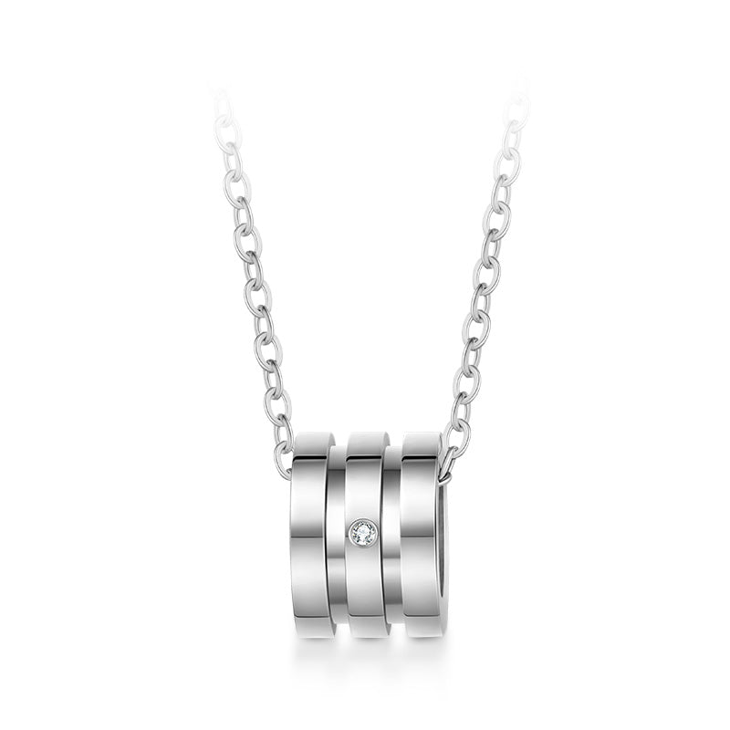 Lab-Grown Diamond Necklace Comes in Silver and Rose gold - View 1 - Vowmira lab-grown diamond jewelry