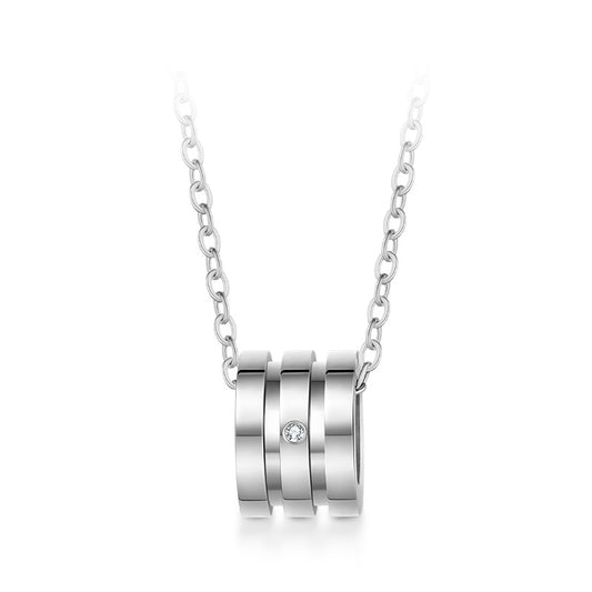 Lab-Grown Diamond Necklace Comes in Silver and Rose gold - View 1 - Vowmira lab-grown diamond jewelry