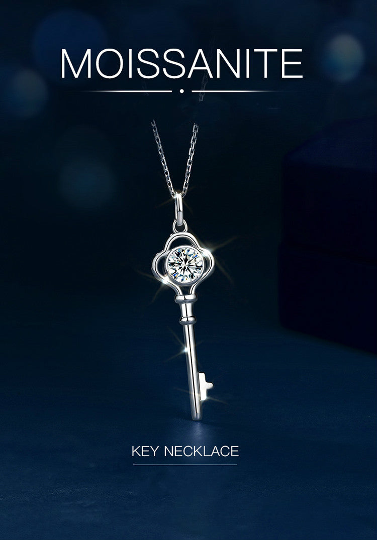 The Key Lab-Grown Diamond Pendant Necklace - Side View