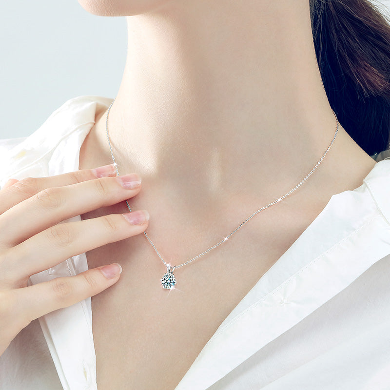 Classic Star Light Lab-Grown Diamond Pendant Necklace - Lifestyle View