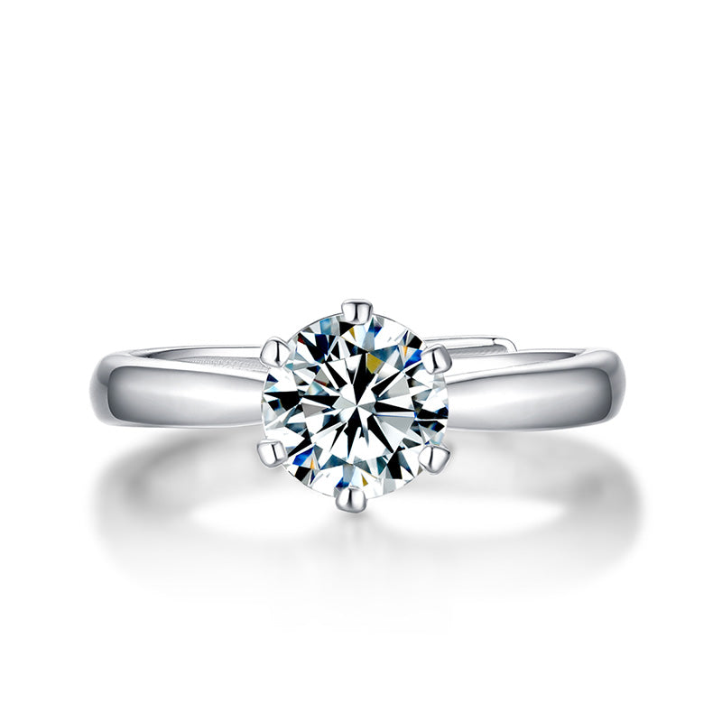"Promise" Open Lab-Grown Diamond Ring - Side View - Vowmira lab-grown diamond jewelry