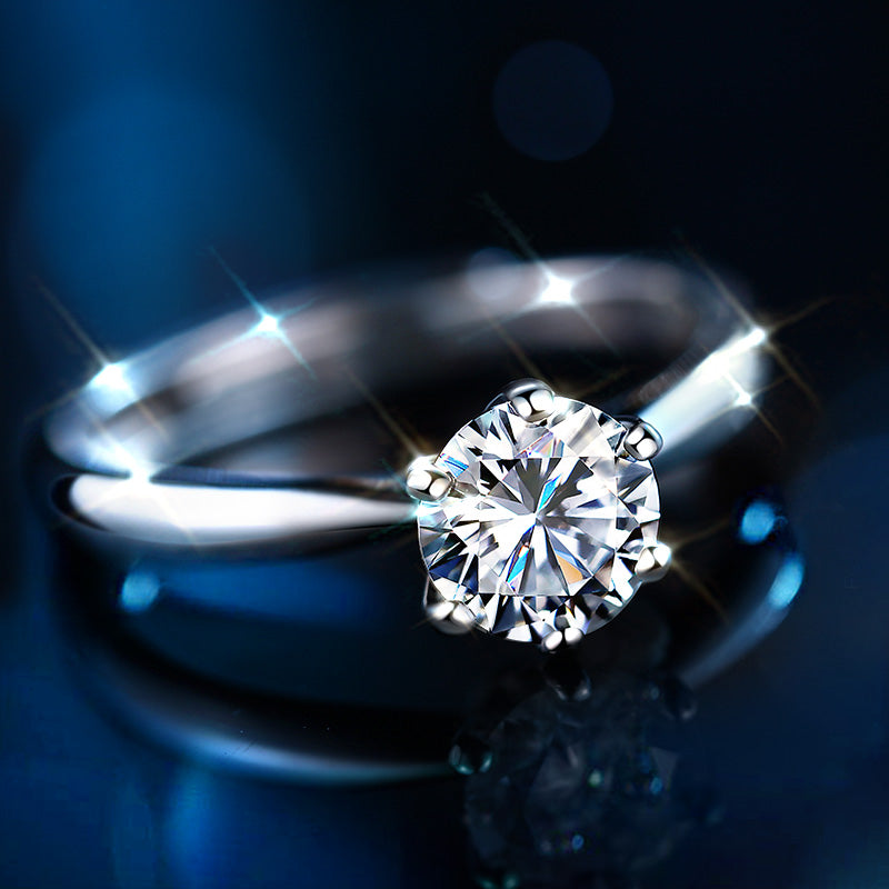 "Promise" Open Lab-Grown Diamond Ring - Detail View - Vowmira lab-grown diamond jewelry