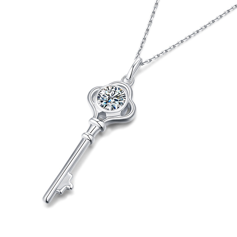 The Key Lab-Grown Diamond Pendant Necklace - View 6 - Vowmira lab-grown diamond jewelry