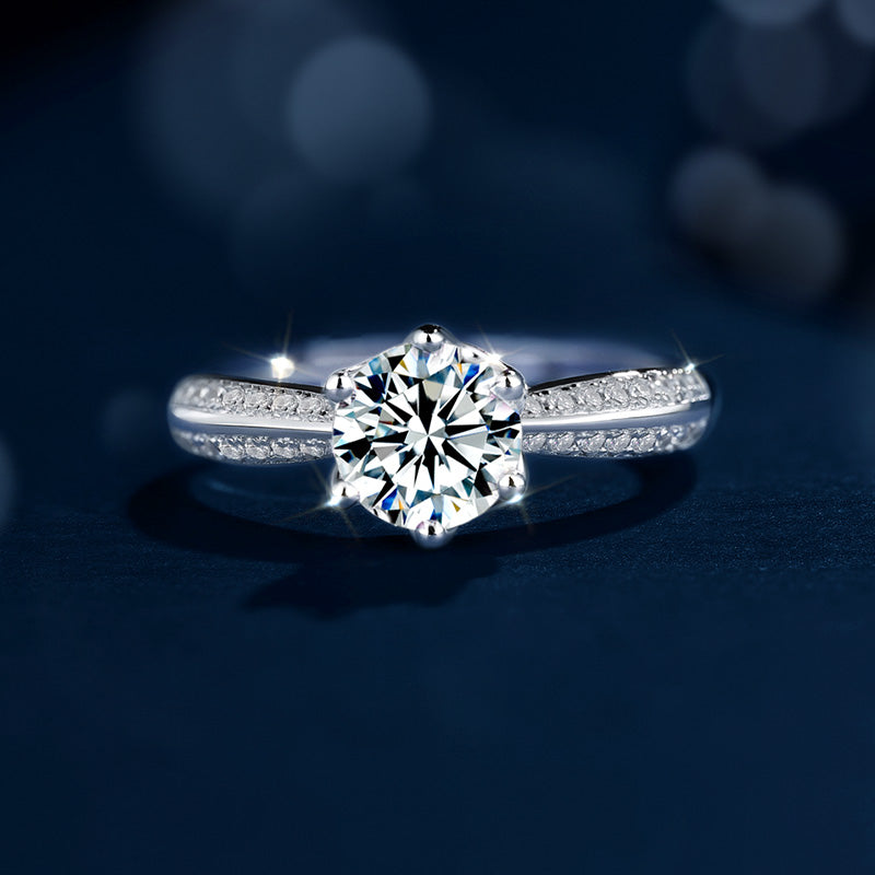 Half of My Kingdom 1 Carat Lab-Grown Diamond Halo Ring - 925 Sterling Silver - View 6