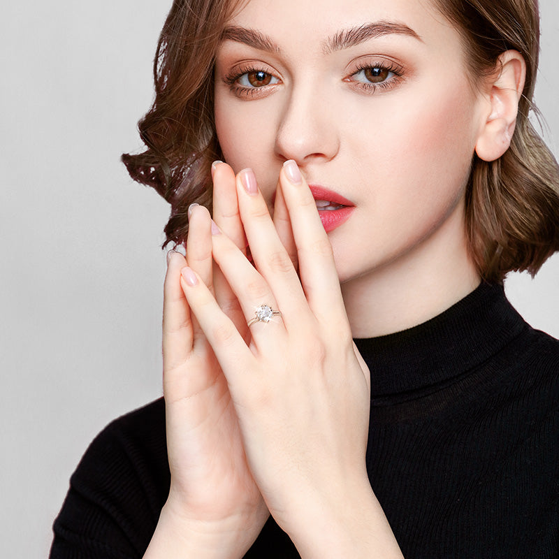 Star of Promise · 1 Carat Lab-Grown Diamond Promise Ring · Adjustable 925 Sterling Silver - View 5 - Vowmira lab-grown diamond jewelry